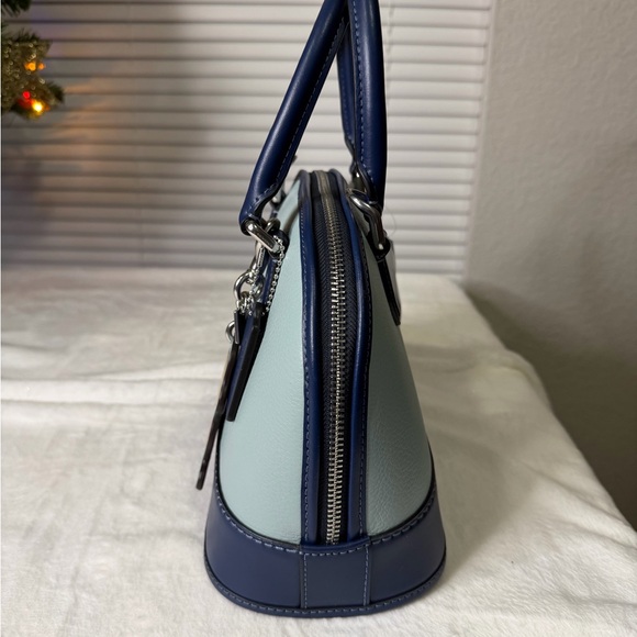 New! Coach Deep Blue and Light Blue Sabrina Satchel - Picture 4 of 9